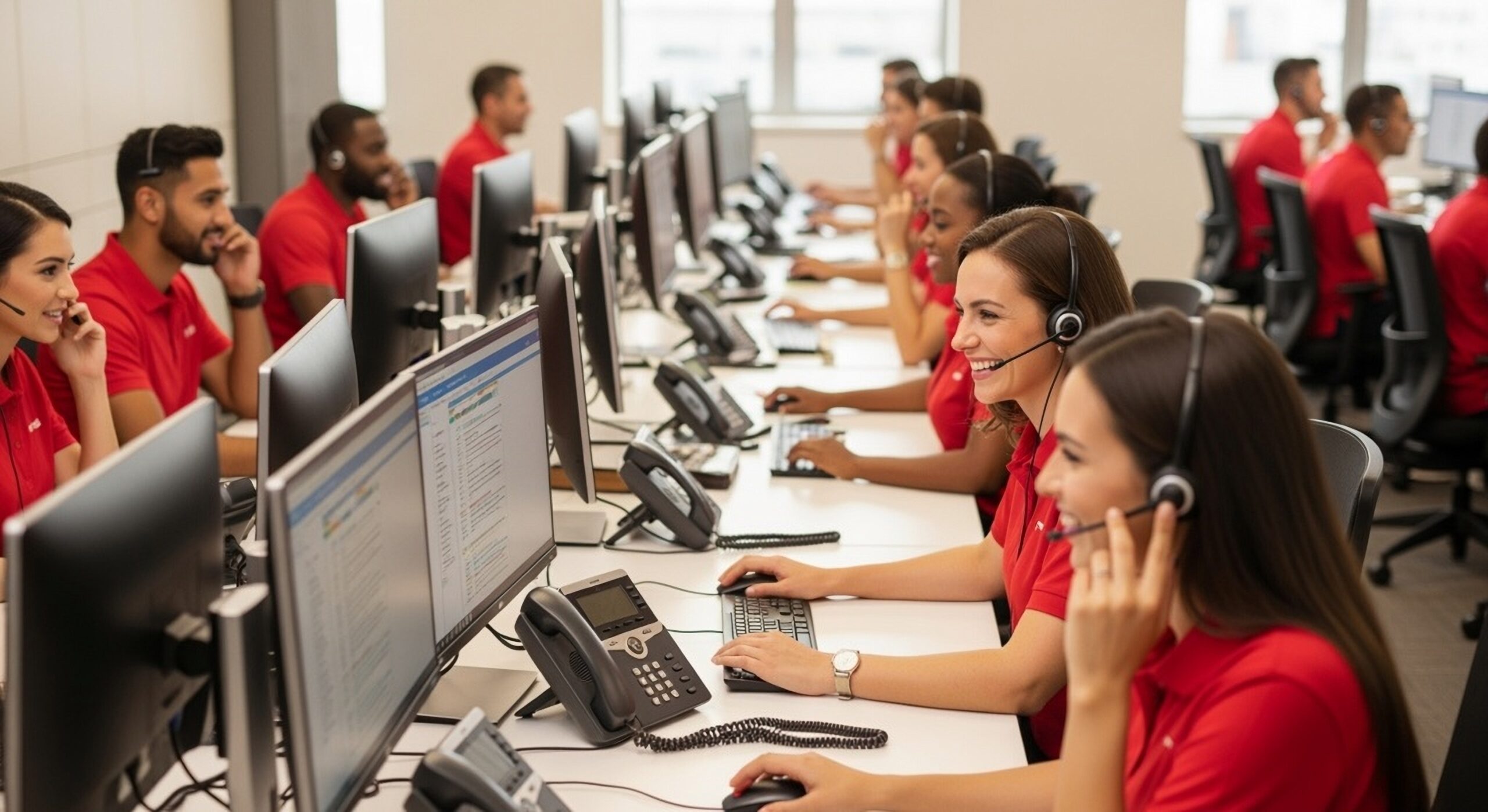 A,Modern,,Medium-sized,Call,Center,With,Both,Male,And,Female