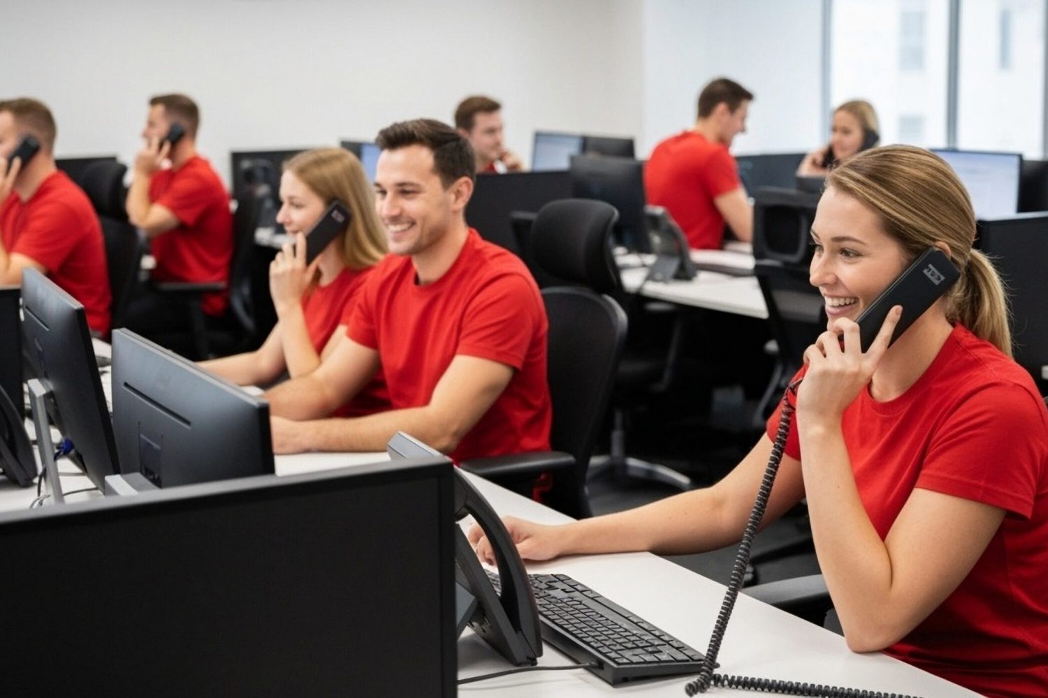 A,Modern,,Medium-sized,Call,Center,With,Both,Male,And,Female